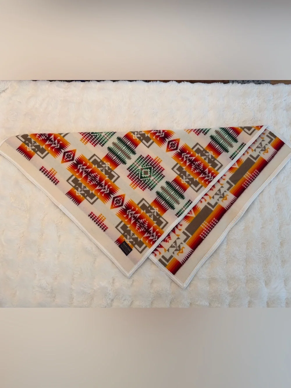 Pendleton Beaver State Wool Chief Joseph Southwest Pattern Baby Blanket